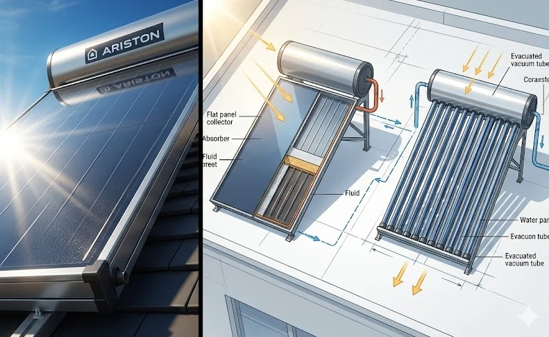 Phân loại các dòng máy nước nóng năng lượng mặt trời Ariston hiện đại