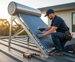 Quy trình lắp đặt máy nước nóng năng lượng mặt trời chuyên nghiệp tại nhà