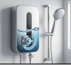 Giải pháp máy nước nóng trực tiếp tích hợp bơm trợ lực cho nhà có nước yếu