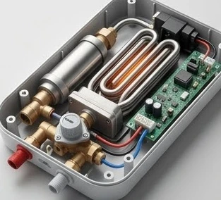 Các bộ phận cấu tạo quan trọng bên trong máy nước nóng trực tiếp