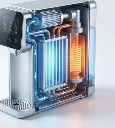 Máy lọc nước nóng lạnh cao cấp với công nghệ làm lạnh sâu bằng Block.