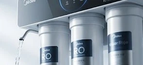 Hệ thống lõi lọc RO hiện đại của máy lọc nước Midea mang lại nguồn nước tinh khiết.