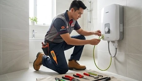 Lắp đặt máy nước nóng trực tiếp an toàn với hệ thống tiếp đất kỹ thuật