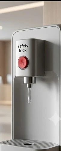 Máy lọc nước nóng lạnh với thiết kế tinh tế và tính năng khóa an toàn