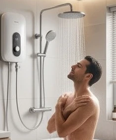 Máy nước nóng trực tiếp mang lại sự tiện nghi cho phòng tắm hiện đại
